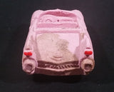 1950's Dream Machines Cadillac Eldorado Convertible Pink Car Sand Sculpture - Made in Canada - Treasure Valley Antiques & Collectibles