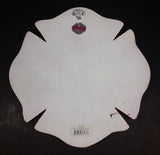 Spoontiques Fire Dept. Maltese Cross Red Stepping Stone Wall Hanging w/ Hook, Ladder, Hat, and Hydrant - Treasure Valley Antiques & Collectibles