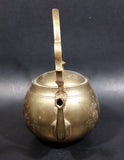 Beautifully Engraved Vintage Solid Brass Teapot Made in India - Treasure Valley Antiques & Collectibles