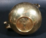 Beautifully Engraved Vintage Solid Brass Teapot Made in India - Treasure Valley Antiques & Collectibles