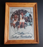 Vintage Dallas Cowboys Cheerleaders NFL Football Team Wood Framed Sports 11" x 14" Mirror - Treasure Valley Antiques & Collectibles