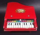 Vintage 1960s Beilei Red Wooden Baby Grand Piano Made in Shanghai, China - Treasure Valley Antiques & Collectibles