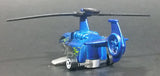 2013 Hot Wheels Stunt Circuit Sky Knife Satin Blue Die Cast Toy Helicopter - Treasure Valley Antiques & Collectibles
