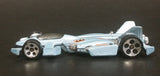 2002 Hot Wheels Jet Threat 3.0 Light Metallic Blue Die Cast Toy Race Car Vehicle - Treasure Valley Antiques & Collectibles