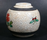 Chinese Crackle Glaze Porcelain Ginger Jar Vase Birds Flowers No Lid - Treasure Valley Antiques & Collectibles