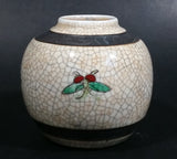 Chinese Crackle Glaze Porcelain Ginger Jar Vase Birds Flowers No Lid - Treasure Valley Antiques & Collectibles