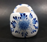 Delft Blue Holland Hand Painted Dutch Windmill Decor Ceramic Clog Shoe Ash Tray Numbered - Treasure Valley Antiques & Collectibles