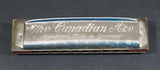 Vintage FR. Hotz Canadian Ace Red Painted Wooden and Metal Harmonica Instrument - Treasure Valley Antiques & Collectibles