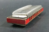 Vintage FR. Hotz Canadian Ace Red Painted Wooden and Metal Harmonica Instrument - Treasure Valley Antiques & Collectibles
