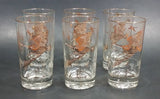 Set of 6 Vintage Libbey Canada Goose Geese Golden Rimmed 5" Drinking Tumbler Glasses - Treasure Valley Antiques & Collectibles