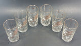 Set of 6 Vintage Libbey Canada Goose Geese Golden Rimmed 5" Drinking Tumbler Glasses - Treasure Valley Antiques & Collectibles