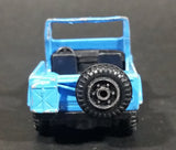 Vintage 1980s Yatming Jeep CJ7 Sky Blue w/ Silver Die Cast Toy Car Vehicle - Treasure Valley Antiques & Collectibles