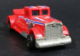 Vintage 1980 Kidco Burnin' Key Cars Red Semi Tractor Truck Drag Racing Rig Die Cast Toy Vehicle No Key - Treasure Valley Antiques & Collectibles