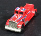 Vintage 1980 Kidco Burnin' Key Cars Red Semi Tractor Truck Drag Racing Rig Die Cast Toy Vehicle No Key - Treasure Valley Antiques & Collectibles