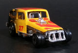 Vintage 1980s Zee Zylmex  '35 Chevy Hot Rod Black Yellow Orange P361 Die Cast Toy Race Car Vehicle 1/64 Scale - Treasure Valley Antiques & Collectibles