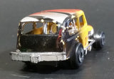 Vintage 1980s Zee Zylmex  '35 Chevy Hot Rod Black Yellow Orange P361 Die Cast Toy Race Car Vehicle 1/64 Scale - Treasure Valley Antiques & Collectibles