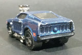 2003 Hot Wheels First Editions Tooned 1968 Mustang Dark Blue Die Cast Toy Muscle Car Vehicle - Treasure Valley Antiques & Collectibles