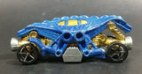 2010 Hot Wheels Race World Underground Double Demon Dinosaur Dark Blue Die Cast Toy Car Vehicle - Treasure Valley Antiques & Collectibles