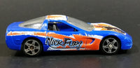 2011 Maisto Marvel Comics Nick Fury 1997 Chevrolet Corvette Blue Die Cast Toy Car Vehicle