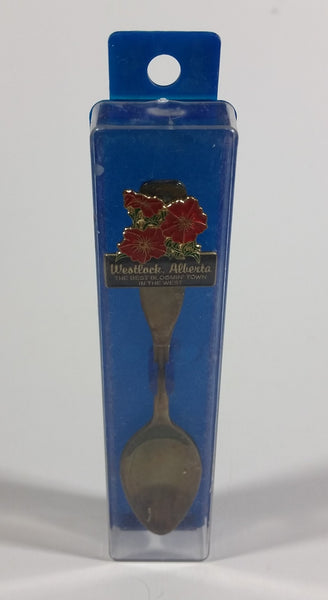 Vintage Westlock Alberta "The Best Bloomin' Town In The West" Silver Spoon Souvenir Travel Collectible - Treasure Valley Antiques & Collectibles