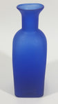 Beautiful 7 1/2" Tall Square Frosted Cobalt Blue Glass Cork Top Bottle - Treasure Valley Antiques & Collectibles
