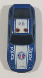 Rare 1989 Soma Flashers & Sirens Porsche 928 Police Car Blue Die Cast Toy Car Vehicle