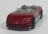 2008 Hot Wheels Web Trading Cars MX48 Turbo Dark Red Die Cast Toy Car Vehicle - Treasure Valley Antiques & Collectibles