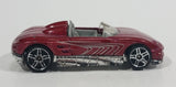 2008 Hot Wheels Web Trading Cars MX48 Turbo Dark Red Die Cast Toy Car Vehicle - Treasure Valley Antiques & Collectibles