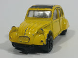 Rare Maisto 1968 Citroen 2CV Yellow 1/64 Scale Die Cast Toy Car Vehicle