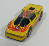 1985 Hot Wheels Crack-Ups Exotic (side crash) Side Banger Yellow Die Cast Toy Muscle Car Vehicle Hong Kong - Treasure Valley Antiques & Collectibles