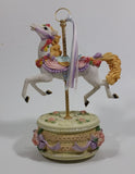Decorative Carousel Horse on a Cake Music Box - Plays a song with a nice melody - Treasure Valley Antiques & Collectibles