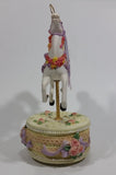 Decorative Carousel Horse on a Cake Music Box - Plays a song with a nice melody - Treasure Valley Antiques & Collectibles