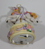 Decorative Carousel Horse on a Cake Music Box - Plays a song with a nice melody - Treasure Valley Antiques & Collectibles