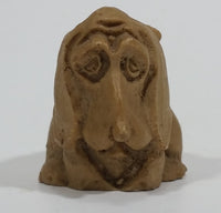 Vintage Hand Carved Brown Blood Hound Puppy Dog with a Bow Soapstone Figurine - Treasure Valley Antiques & Collectibles