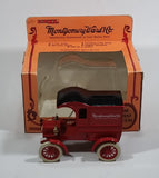 Vintage ERTL Montgomery Ward 1905 Ford Delivery Coin Bank Red 1/25 Scale Pressed Steel Locking with Key and Box - Treasure Valley Antiques & Collectibles