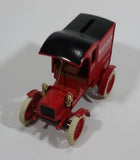 Vintage ERTL Montgomery Ward 1905 Ford Delivery Coin Bank Red 1/25 Scale Pressed Steel Locking with Key and Box - Treasure Valley Antiques & Collectibles