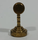 Vintage Collectible Miniature Tiny Little Brass Paper Faced Clock Ornament - Treasure Valley Antiques & Collectibles