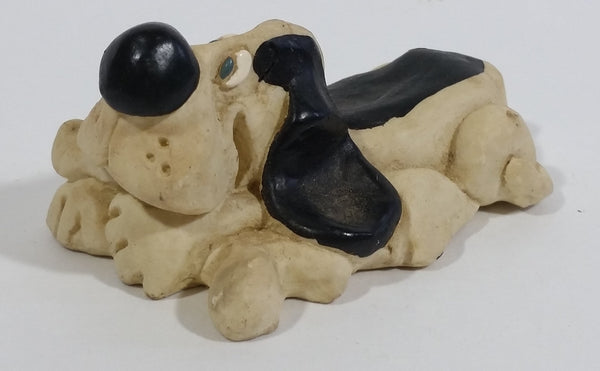 Russ Kathleen Kelly Critter Factory Black and White Hound Dog Collectible Resin Figurine #14200 Made in China - Treasure Valley Antiques & Collectibles