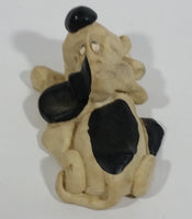 Russ Kathleen Kelly Critter Factory Black and White Hound Dog Collectible Resin Figurine #14200 Made in China - Treasure Valley Antiques & Collectibles