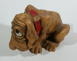 Very Rare Vintage 1983 Alpha Rez Co. Brown Hound Dog with Red Collar Decorative Figurine - Treasure Valley Antiques & Collectibles