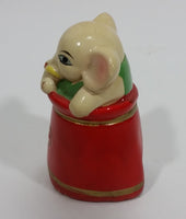 Vintage Cute Circus Elephant Ceramic Pencil Sharpener - Treasure Valley Antiques & Collectibles