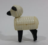Vintage 1967 Fisher Price Little People White Black Sheep Lamb Toy Figure Hong Kong - Treasure Valley Antiques & Collectibles