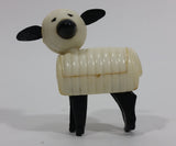 Vintage 1967 Fisher Price Little People White Black Sheep Lamb Toy Figure Hong Kong - Treasure Valley Antiques & Collectibles