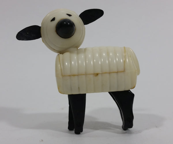 Vintage 1967 Fisher Price Little People White Black Sheep Lamb Toy Figure Hong Kong - Treasure Valley Antiques & Collectibles