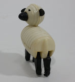 Vintage 1967 Fisher Price Little People White Black Sheep Lamb Toy Figure Hong Kong - Treasure Valley Antiques & Collectibles