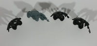 Vintage 1981 DFC Dragonriders of Styx Demons 3 Black 1 Blue Small Plastic Toy Figurines 4 Pieces