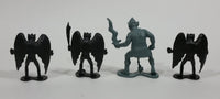 Vintage 1981 DFC Dragonriders of Styx Demons 3 Black 1 Blue Small Plastic Toy Figurines 4 Pieces