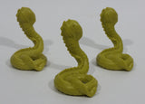 Vintage 1981 DFC Dragonriders Of The Styx Faceless Naga 2" Mini Green Snakes Toy Figures - Lot of 3