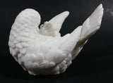 Vintage Alabaster White Dove Love Bird Sculptures Ornament Made In Italy - Very Fragile - Treasure Valley Antiques & Collectibles