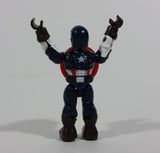 Marvel Comics Mega Blocks Miniature Tiny Captain America Mini 2" Toy Action Figure Super Hero Collectible - Treasure Valley Antiques & Collectibles